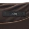 Rene made in Japan Französische Ärmel Knielanges Kleid 36 Braun Damen Gebraucht