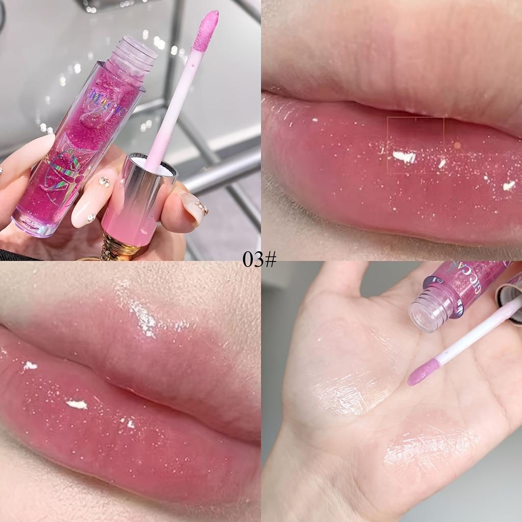 Hydrating Lip Gloss Long-Lasting and Non-Staining Glass Lipstick with Earth Design, Glossy Finish Beauty Essentials Glossy Finish Lipstick