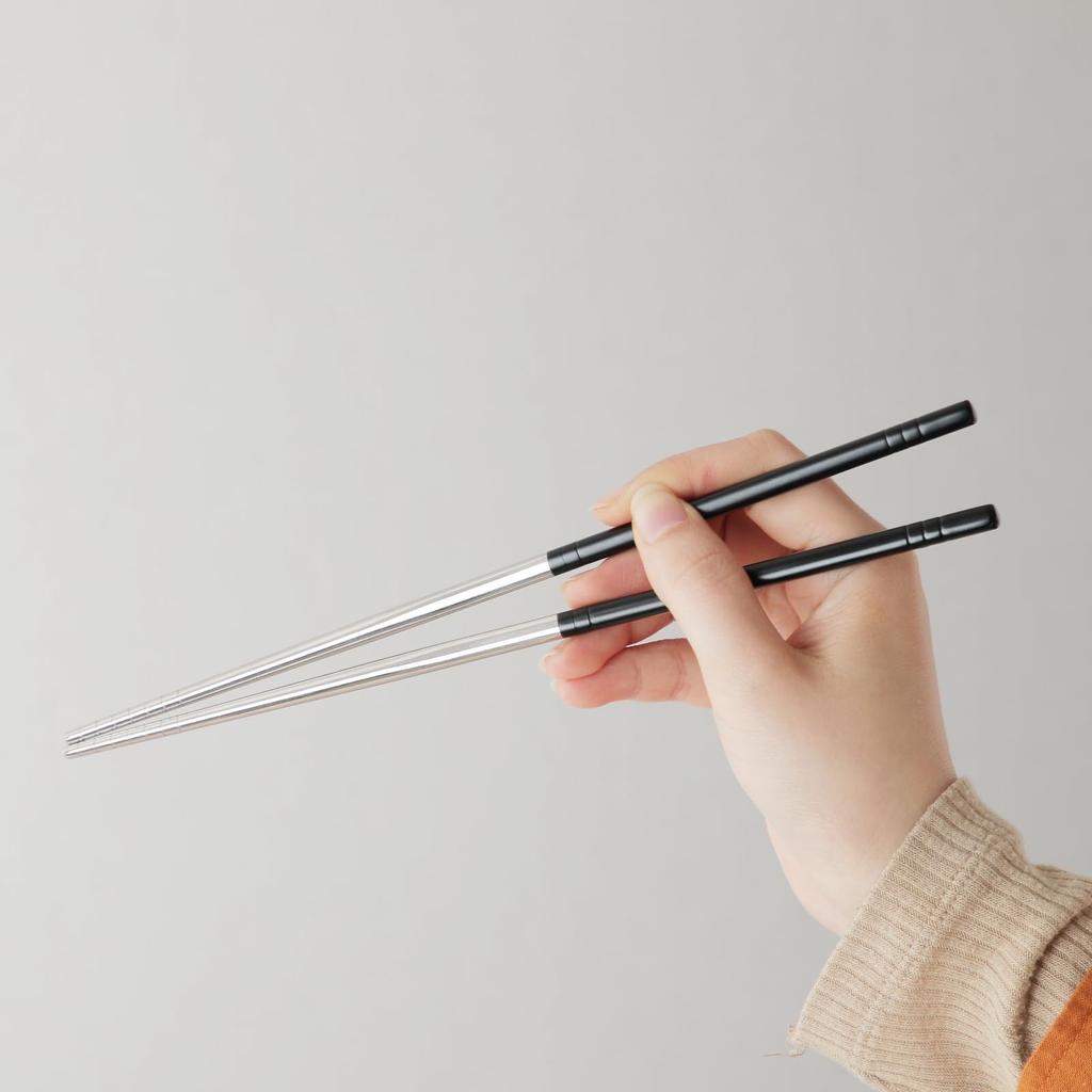 Fuji Enamel Square Tempura Pan, Wide, with Stainless Steel Chopsticks Set (TP-22K.W) - Large Size, Square Enamel Fryer, Thermometer, and Rack