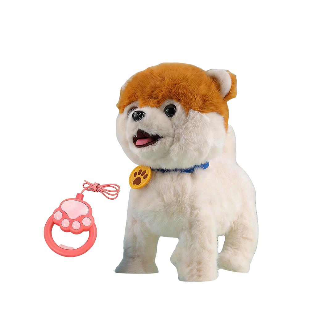 Electric Plush Toy Dog Sings, Sticks Out Tongue When Head Is Touched (random Leash)