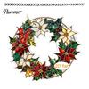Xmas Tree Hanging Pendants Acrylic Christmas Garland Pendant, Double-sided Wreath Ornament, Lightweight Winter Holiday Party Supplies Decor