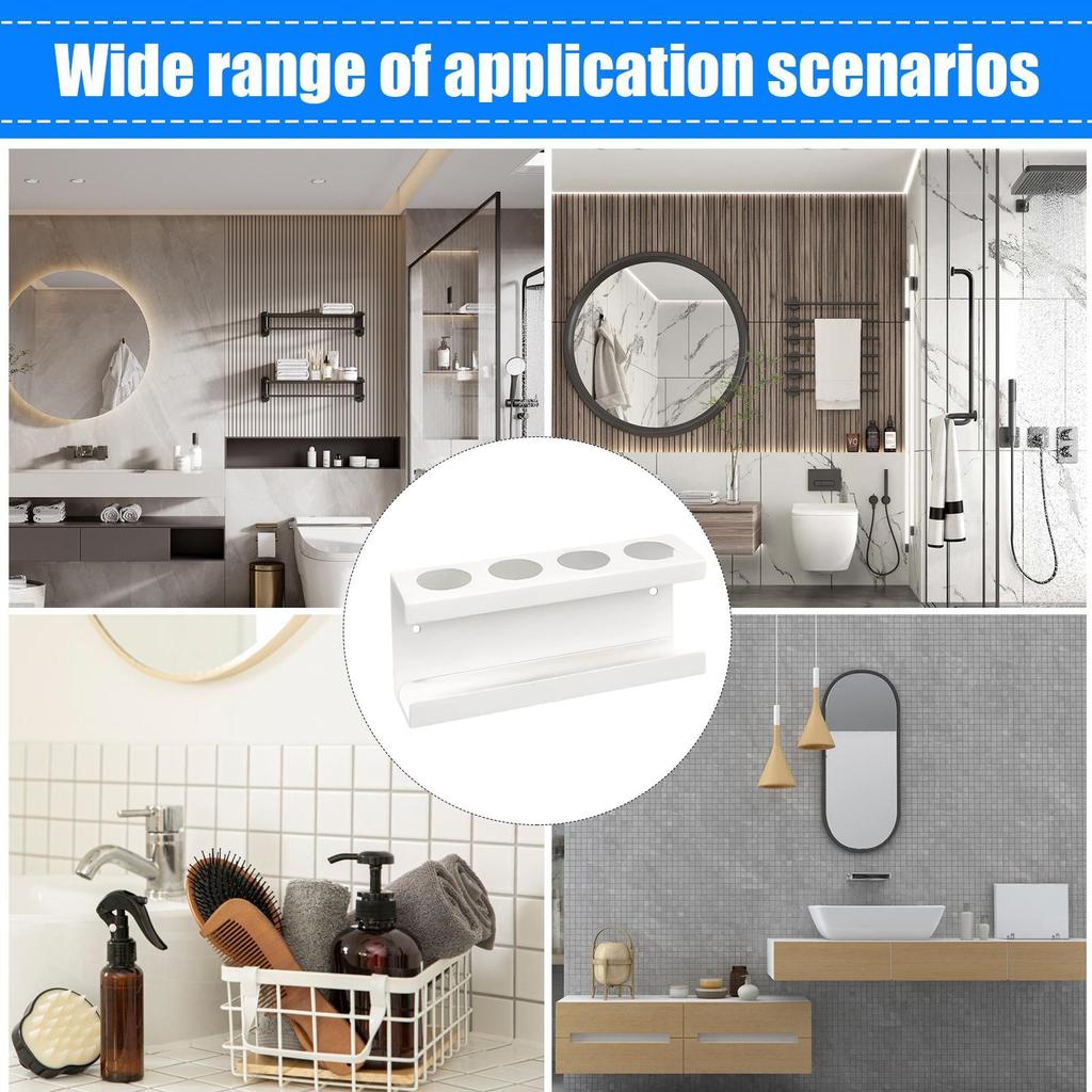 Toothbrush Holders No Drilling Wall Mount With Diatomite Base Bathroom Toothbrush Holder Storage Rack For Toothpaste Kitchen