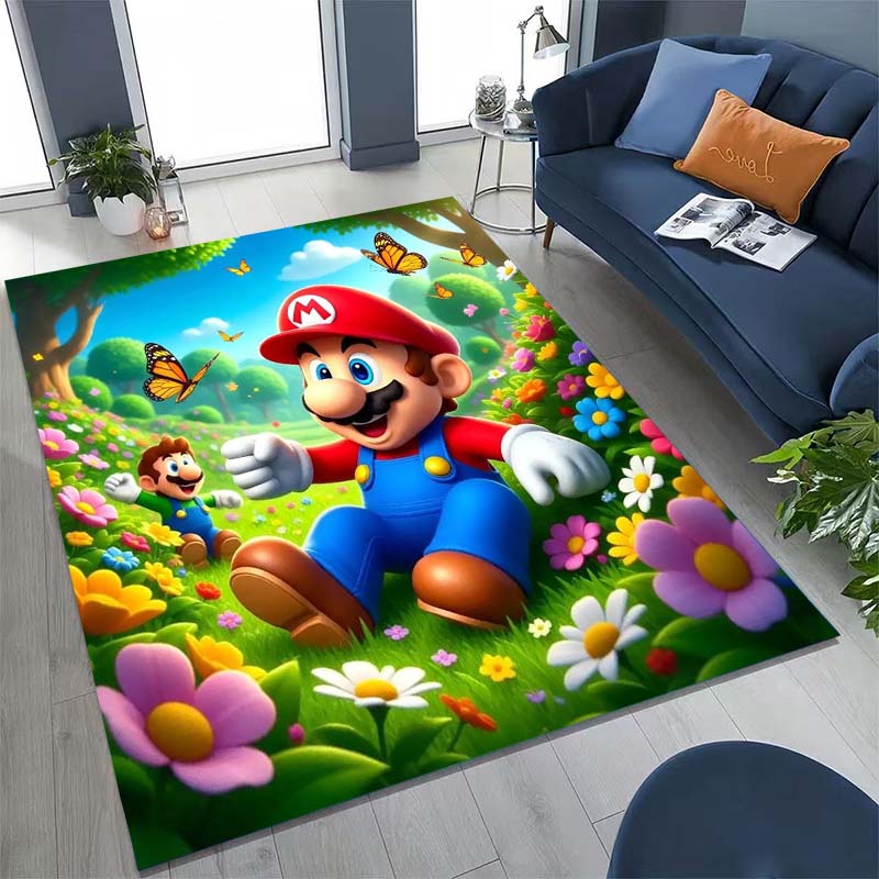 The New 2026 Super Mario Bros. Rug Is Suitable for Home Décor In Game Rooms, Bedrooms, Living Rooms, Sofa Areas, and More.