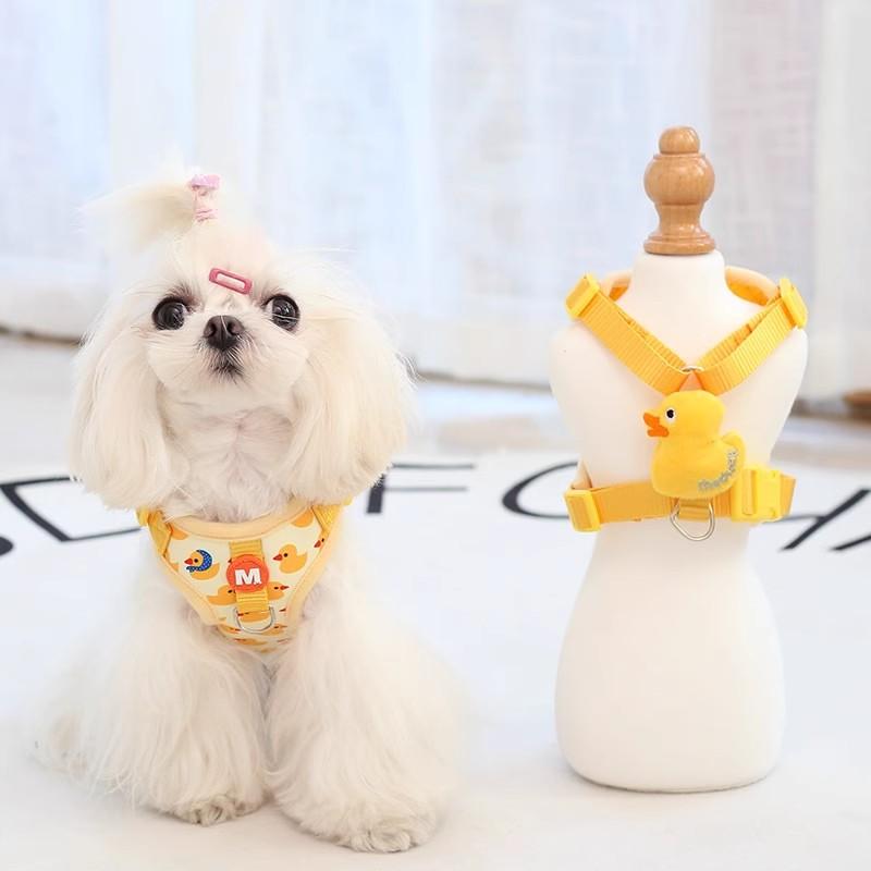Cute Harness For Small Dogs Elephant Cartoon Pet Vest Collar Chest Strap XS XL Little Animal Chihuahua Pomaranian Accessories+