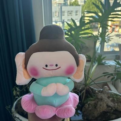 Yungang Grottoes Merchandise Buddha Small Companion Lotus Doll Bag Heshi Good Gift Buddha Backpack Cute Plush Bag Birthday Gift