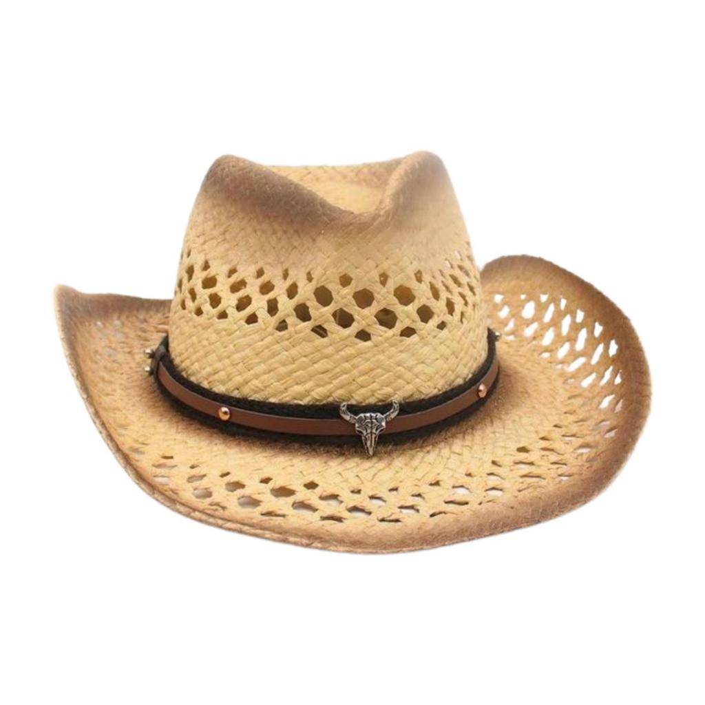 Windproof And Sunscreen Straw Hat Breathable Beach Spring And Summer New Hollow Windproof Travel Denim Top Hat