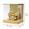 May Festival Doll, Helmet Case Display, Kai (Oar) Design, Uesugi Gold, Two-tone Green Back, 28cm (W) x 23cm (D) x 32cm (H), Uesugi Helmet WG0708