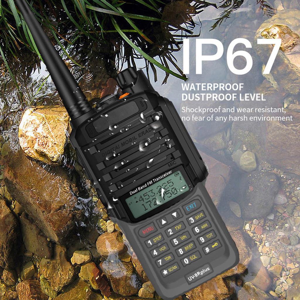 Portable Radio Dual Band Handheld Radio FM Transceiver IP67 Water Resistant
