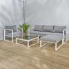 Wilsa Garden "Lima" White Aluminum Low Garden Lounge
