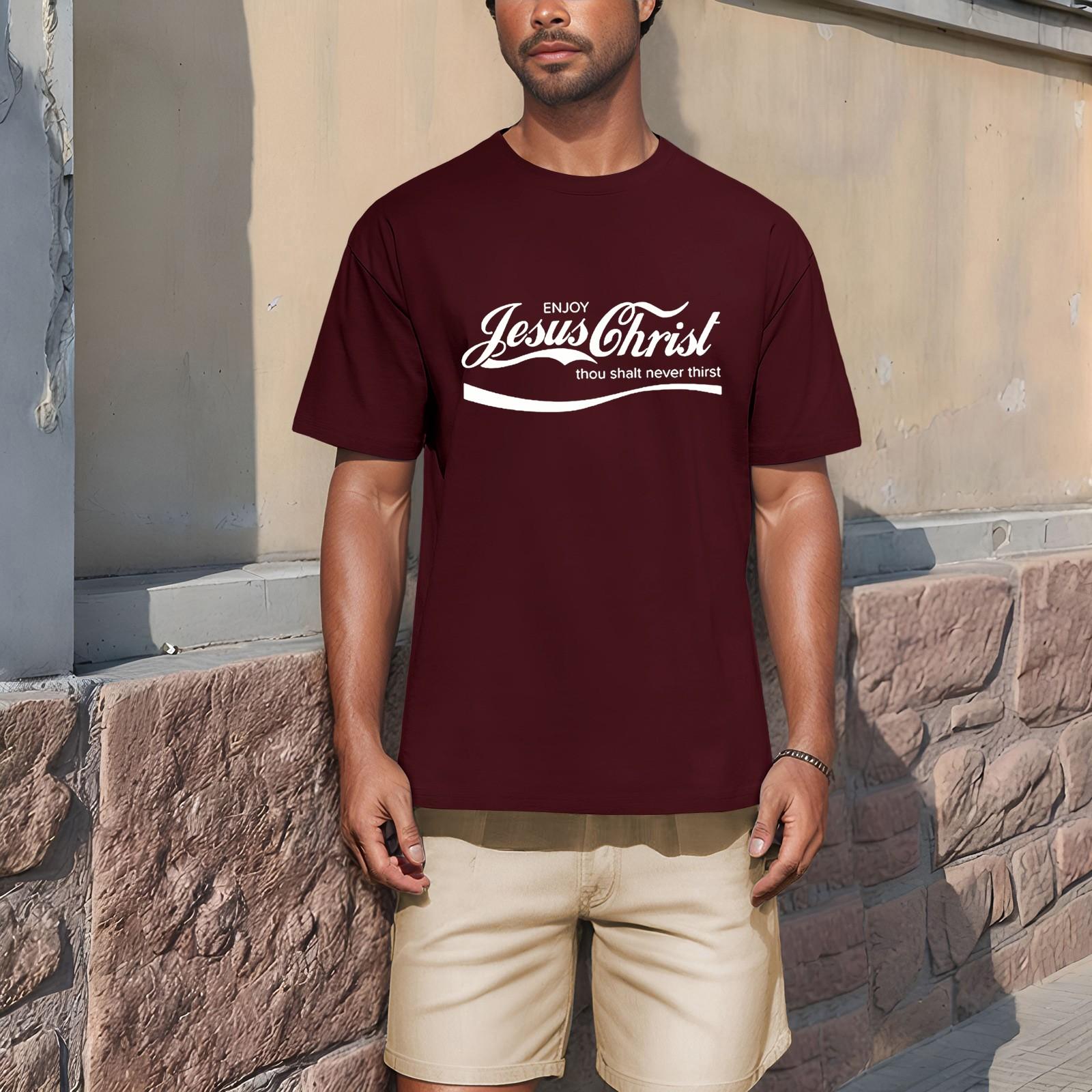 

Мужская рубашка с воротником-стойкой и коротким рукавом, свободная рубашка для отдыха и отдыха, мужская M винный