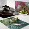 Stylish and Durable Glass Boards with Abstract Feathers Print 2x40x52 cm