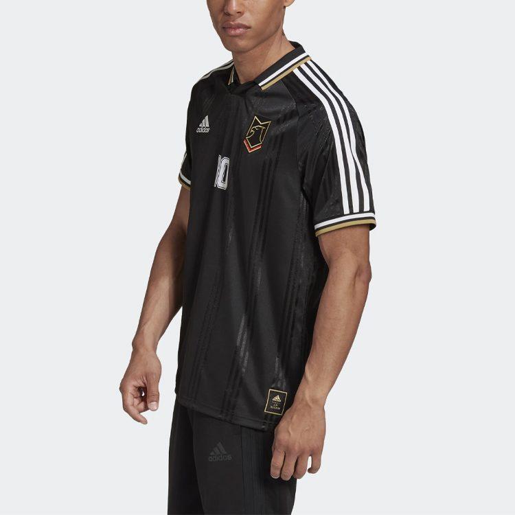 Adidas Soccer Jerseys Men's Black Moderate Straight Fit FK3557