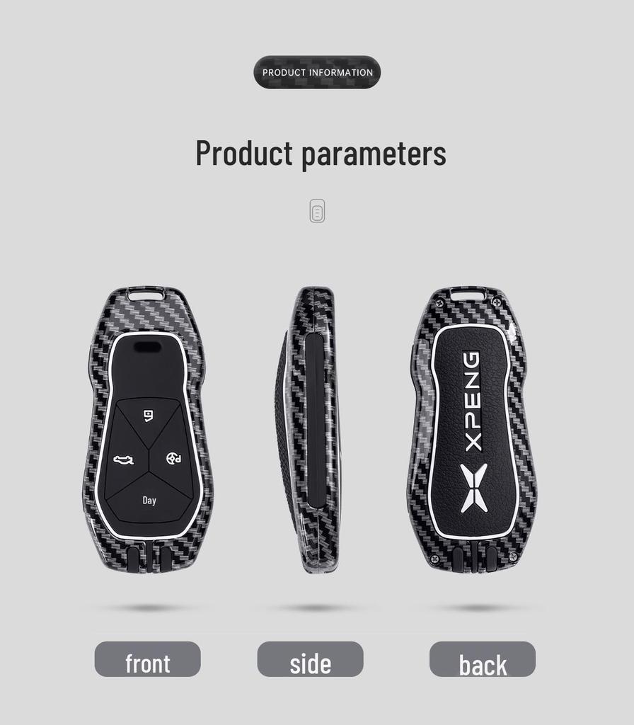 Premium Auto Schlüsselhülle für Xiaopeng P7, G6, P7i, P5, G3, G3i, G9 - Schlüsselanhänger Schnalle für Damen & Herren