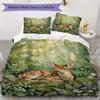 Retro Deer Pattern Bedding uilt Set uilt Cover Pillowcase Home Decoration Birthday Gift (1 * duvet cover + 2 * pillowcase  without core)