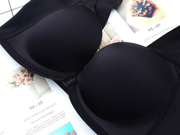 Women's Sexy Seamless Push-Up Bra: Wireless, Adjustable Front Buckle, Side Support, Beautiful Back Design