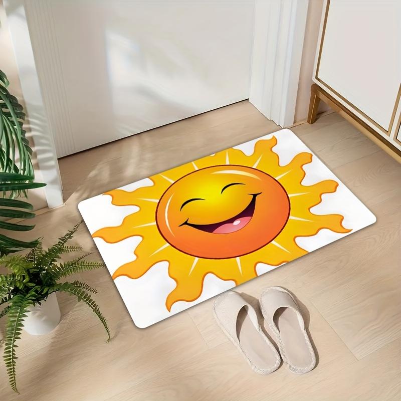 

1pc Sun Door Mat – Cheerful Smiling Sun Design, Bright & Happy Art Entryway Mat for Kitchen, Bedroom, Balcony 40x60cm16x24in