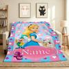 Custom Name Princesses' Garden Flannel Blanket Throw Blanket Soft Warm Sofa Bed Decor Unique Gift