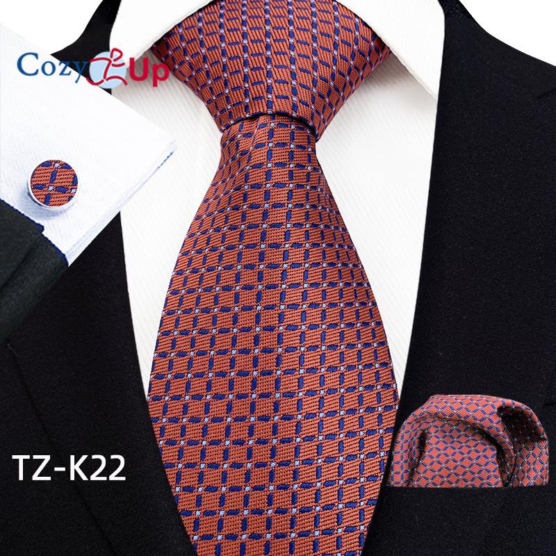 Cozy Up Three-piece Set Paisley Fashion Business Men's Tie Includes Tie Cufflinks Handkerchief