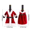 Set Christmas Dinner Table Decor Dress Wine Bottle Cover Wine Bottle Bag New Year Gift Ornament