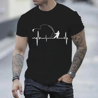 Men's Cotton 2D Printed Short-Sleeve T-Shirt