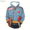 Moletom com capuz masculino engraçado com estampa 3D moda unissex moletom com capuz conforto bolso canguru esportes de rua manga comprida moletom com capuz