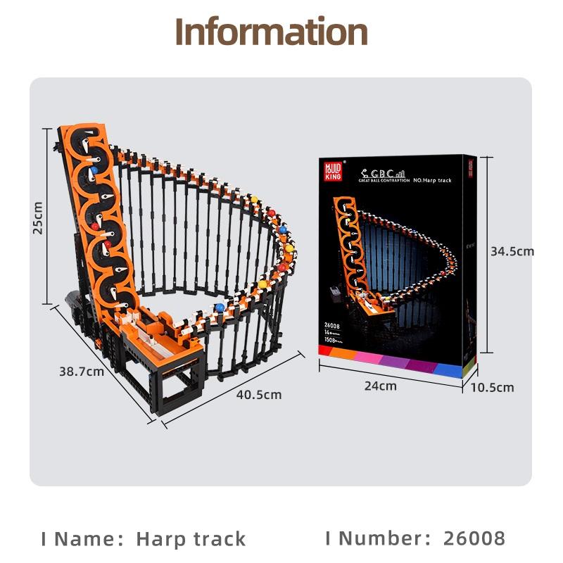 MOULD KING 26008 Creative Construction Toys Harp Track with Ball Building Blocks MOC Bricks Educational Toys for Kids and Adults