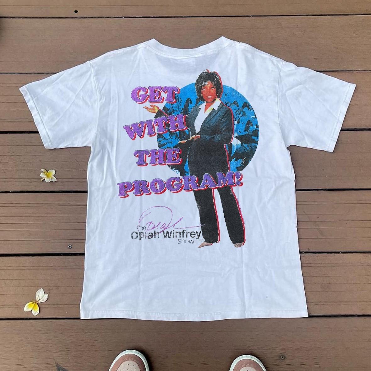 90 s Oprah Get With The Program! Rare T-Shirt White S XL