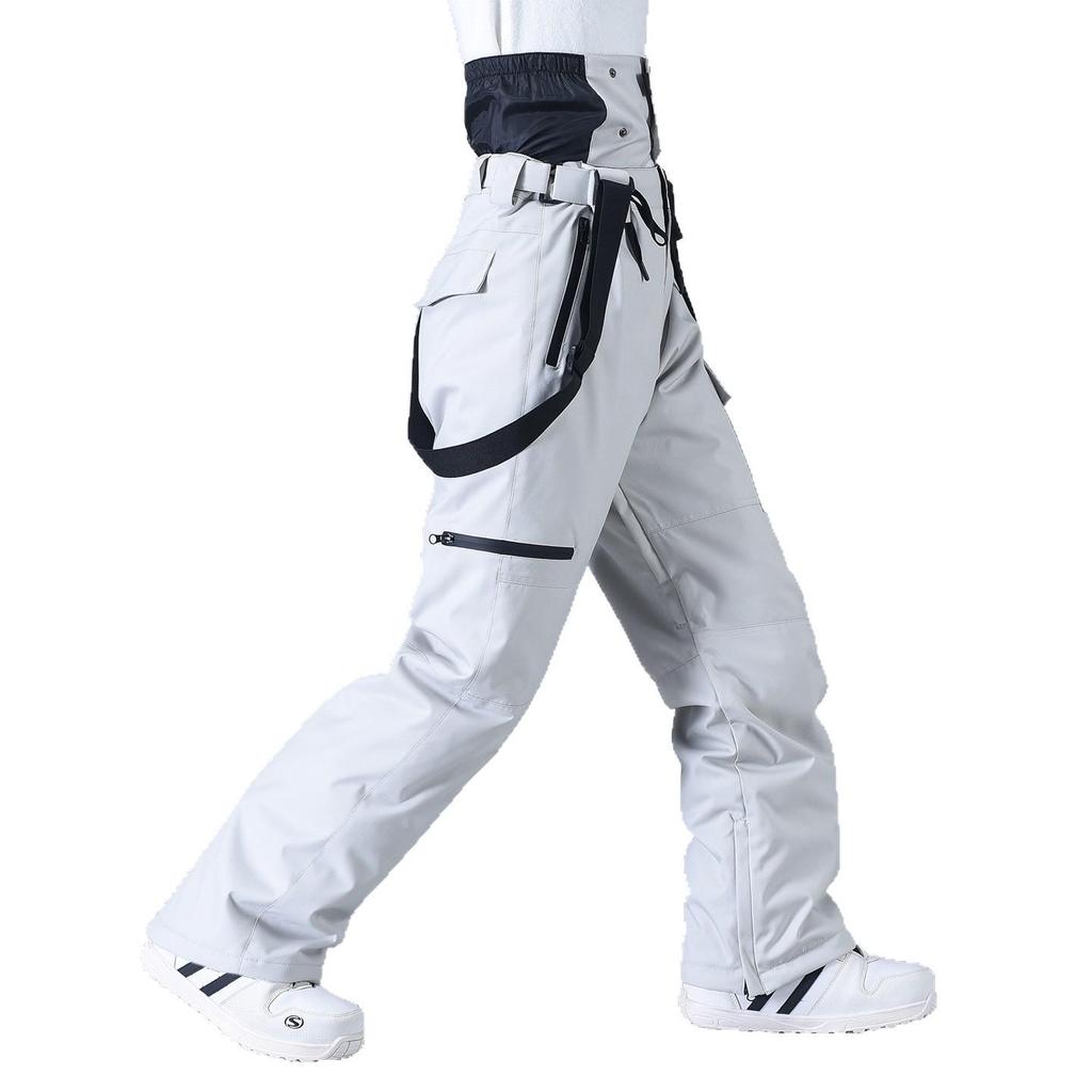 Ski Pants - Windproof, Waterproof, Cotton-Padded, One-Piece for Men & Women, Suitable for Single & Double Boarding
