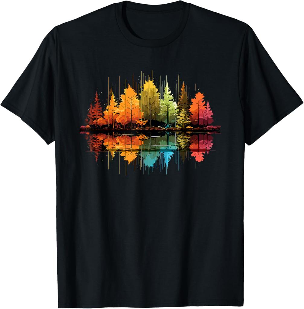 Trees Nature Mountains Adventure Outdoor Wildlife Forest T-Shirt Graphic T Shirts Print on Demand Camisas Streetwear
