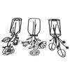 3Pcs Metal Vase Flowers Wall Art Elegant Prevent Rust Easy To Install Iron Flower Wall Art for