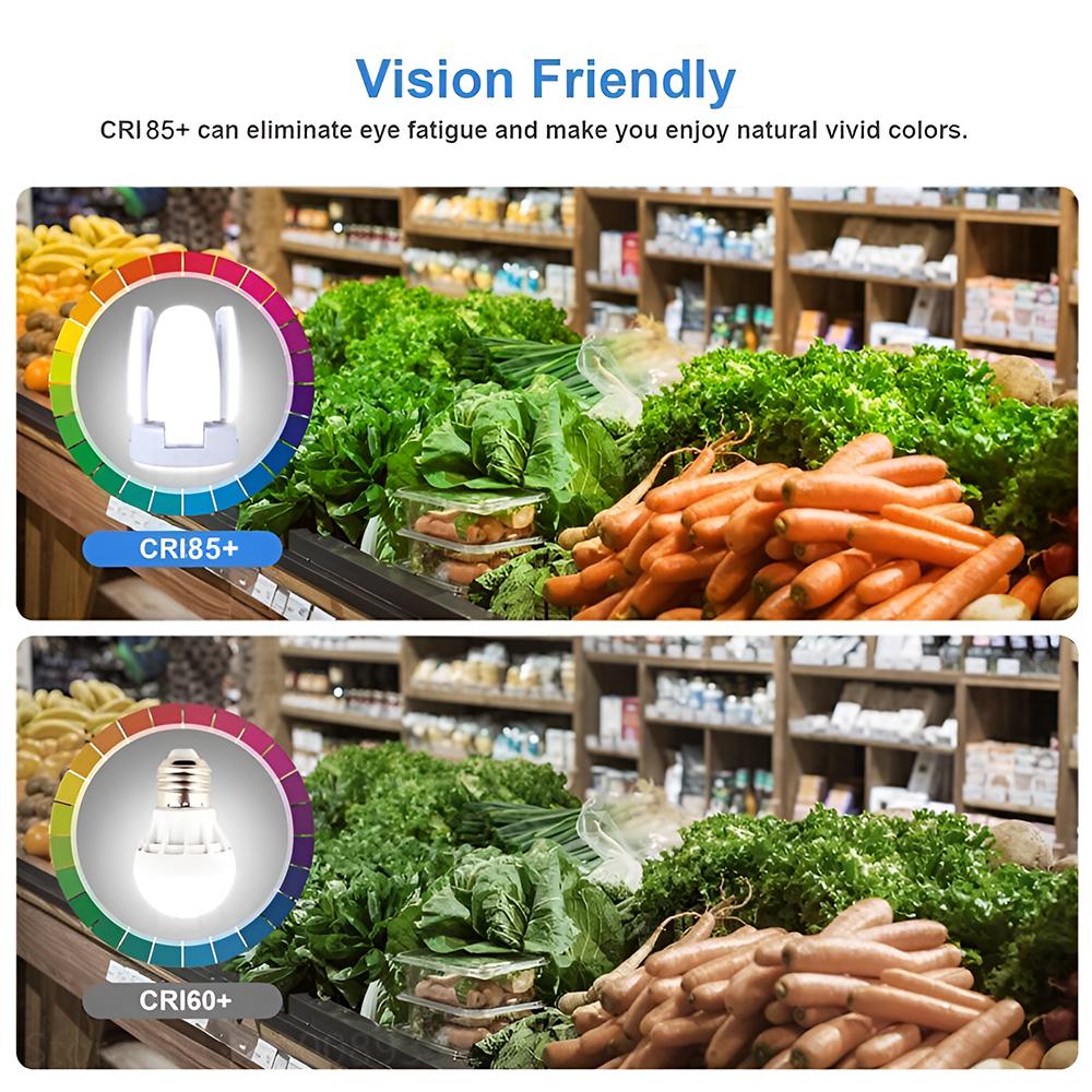 E27 LED-Lampe, Lüfterflügel-Timing-Lampe, AC85-265V, 28 W, faltbare LED-Glühbirne, Lampada für Heim-Deckenleuchte