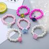50 Stück/Packung Zufällige Farbe Armband Cartoon Kinder Holzperlen für Mädchen Geburtstagsparty Mitgebsel Babyparty Gästegeschenke