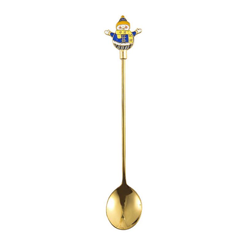 Christmas Coffee Spoons Forks Stainless Steel Spoon Tableware Coffee Tea Dessert Forks Kitchen Accessories Christmas Gifts