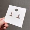 Whale S925 Sterling Silver 18K Gold Diamond Fishtail Stud Earrings: Small, Versatile, Simple, Exquisite.