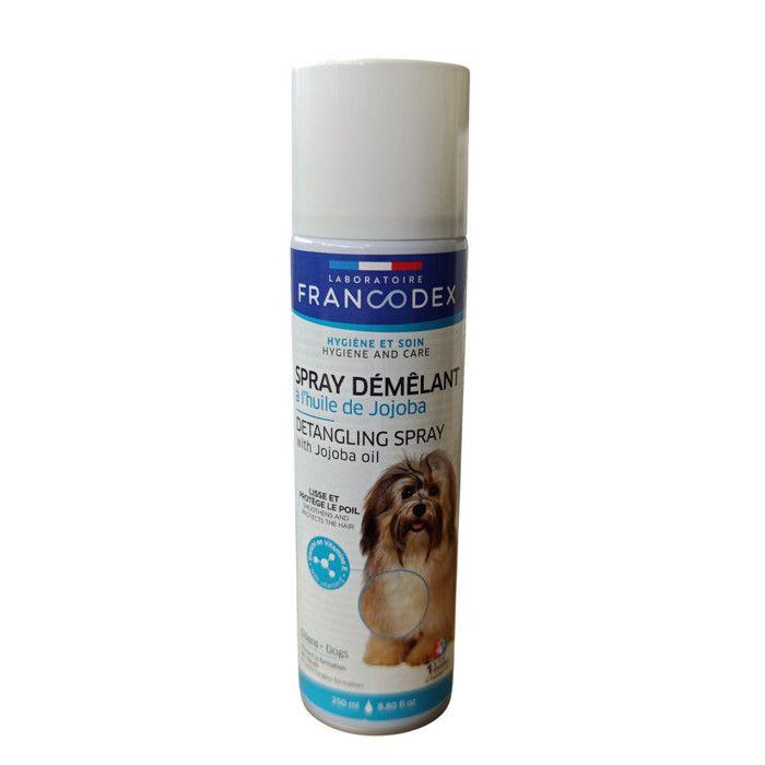 Spray Démêlant - FRANCODEX - 250 ml - Huile de Jojoba - Prévention des nœuds - Coiffage facile