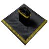 ATAK Tarot Cloth with Pouch [Professional-grade for Elevating Your Fortune-telling Space] Large Size 60cm X 60cm Velvet (Black with Gold Trim)