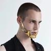 Unique Alien Fluid Face Accessory Nose Chin Mechanical Mask Futuristic Fashion Jewelry Elegant Party Accessories