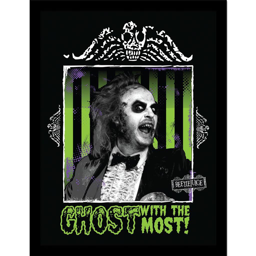 Beetlejuice Ghost With The Most Framed Poster