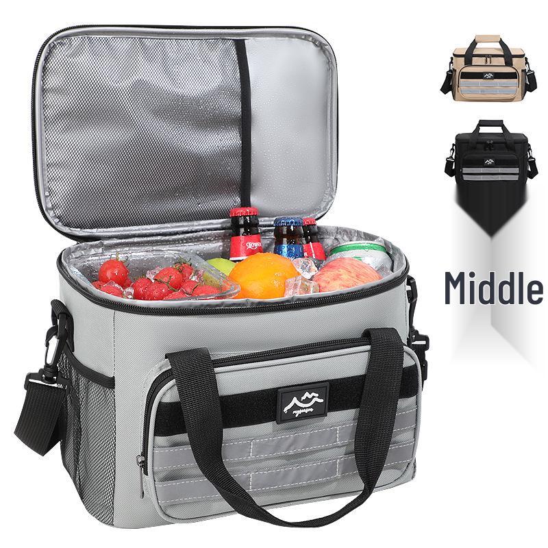 Portable Insulated Oxford Cloth Lunch Bag - Handheld & Shoulder Carry, Ideal for Picnics & Outdoor Use