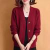 Pullover Strickjacke Damen Kurz Herbst und Winter Oberbekleidung Mode Gestrickte Kleine Jacke Lockeres und Dünnes Oberteil