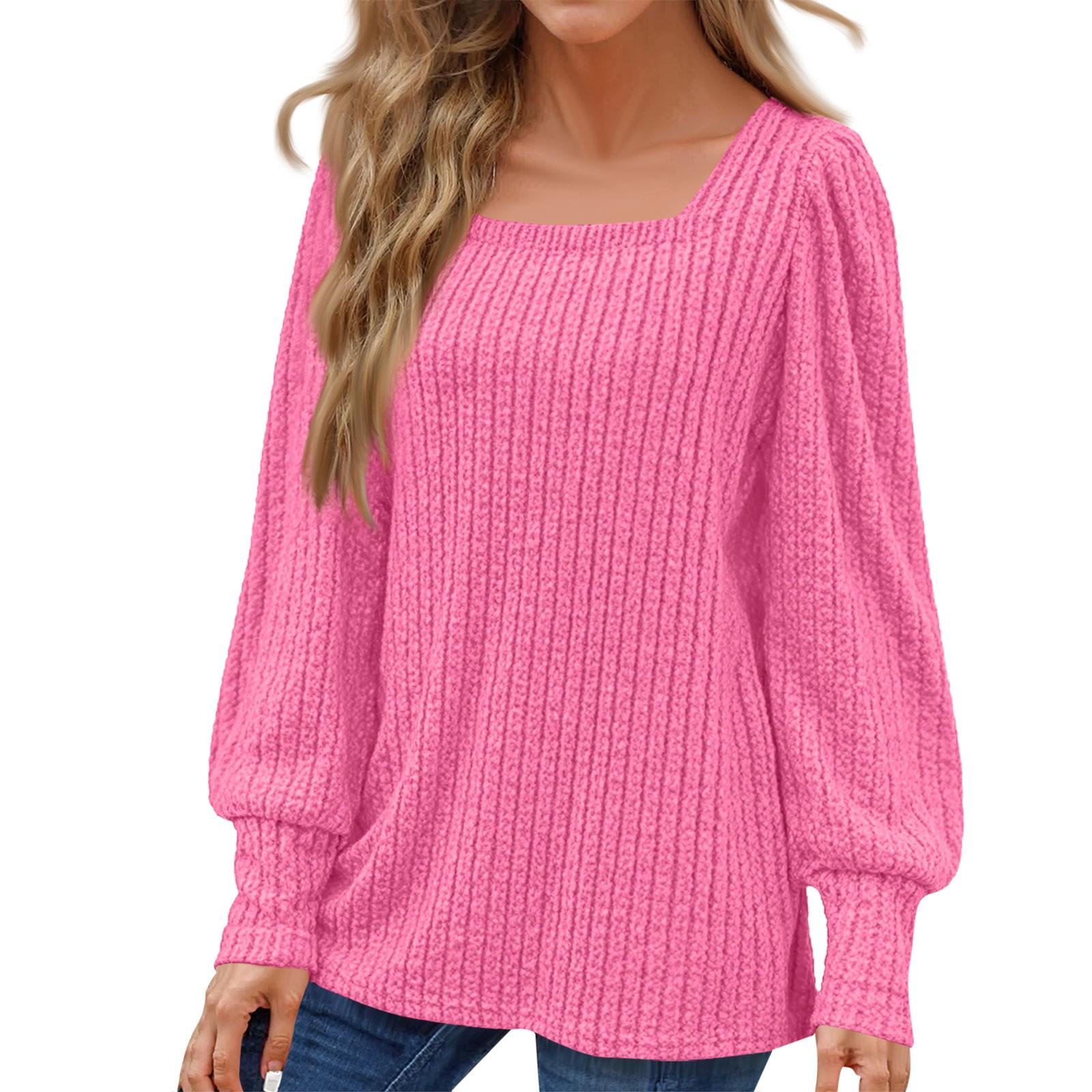 FashionSweaters Для женщин Легкие свободные топы-туники с квадратным вырезом и рукавами-фонариками XL 1719₽