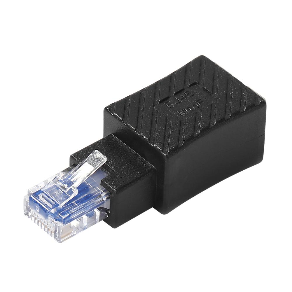 RJ45 Male To Female Converter 90 Degree Extension Adapter LAN Ethernet Connector