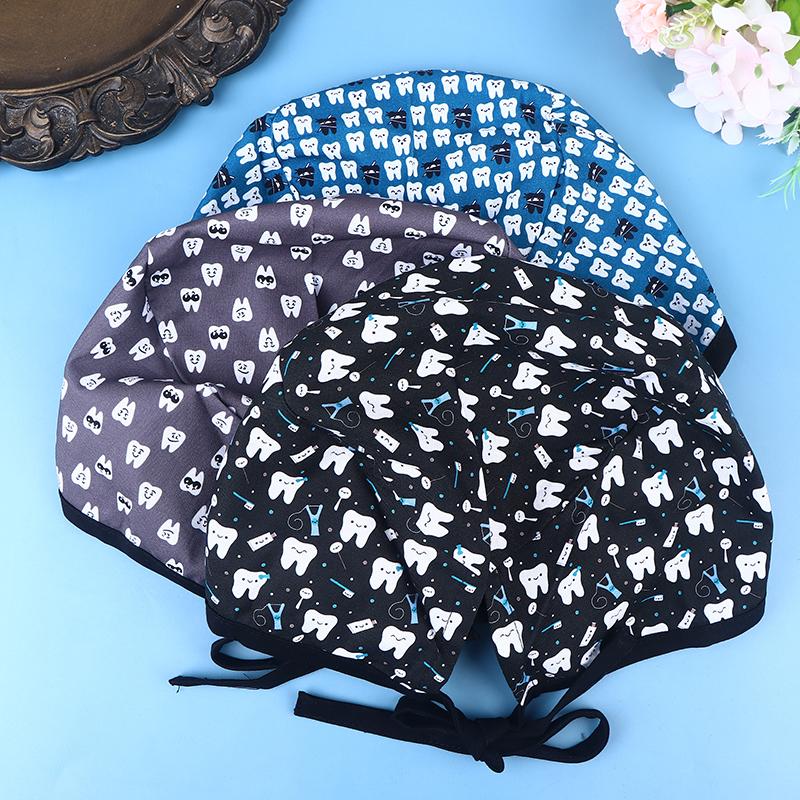 Cartoon Arzt OP-Saal Muster Bedruckte Schwesternhaube Laborhaube Tierklinik OP-Haube Unisex Zahnarzt OP-Haube