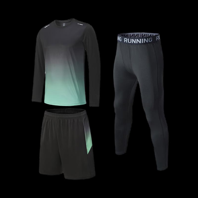 Longchan Men s 3-Piece Long-Sleeve Sports Running Suit