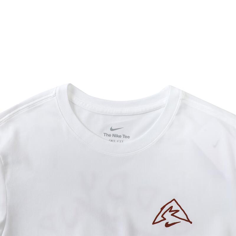 Nike DF Western States Logo Round Neck Sports Breathable Short Sleeve T-Shirt Men T-Shirts White HJ3663100