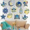 Set de Décorations Tourbillons Suspendus pour l'Aïd al-Fitr - Décorations en Papier Étoile, Lune, Lanterne pour Fête de Ramadan, Usage Intérieur et Extérieur