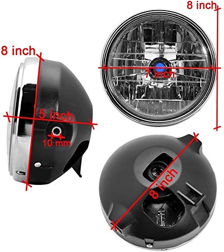 Ranzek Headlight for CB400SF, Hornet 250, CBX400, VTR250, Jade, and CB250F (Yellow Cover)