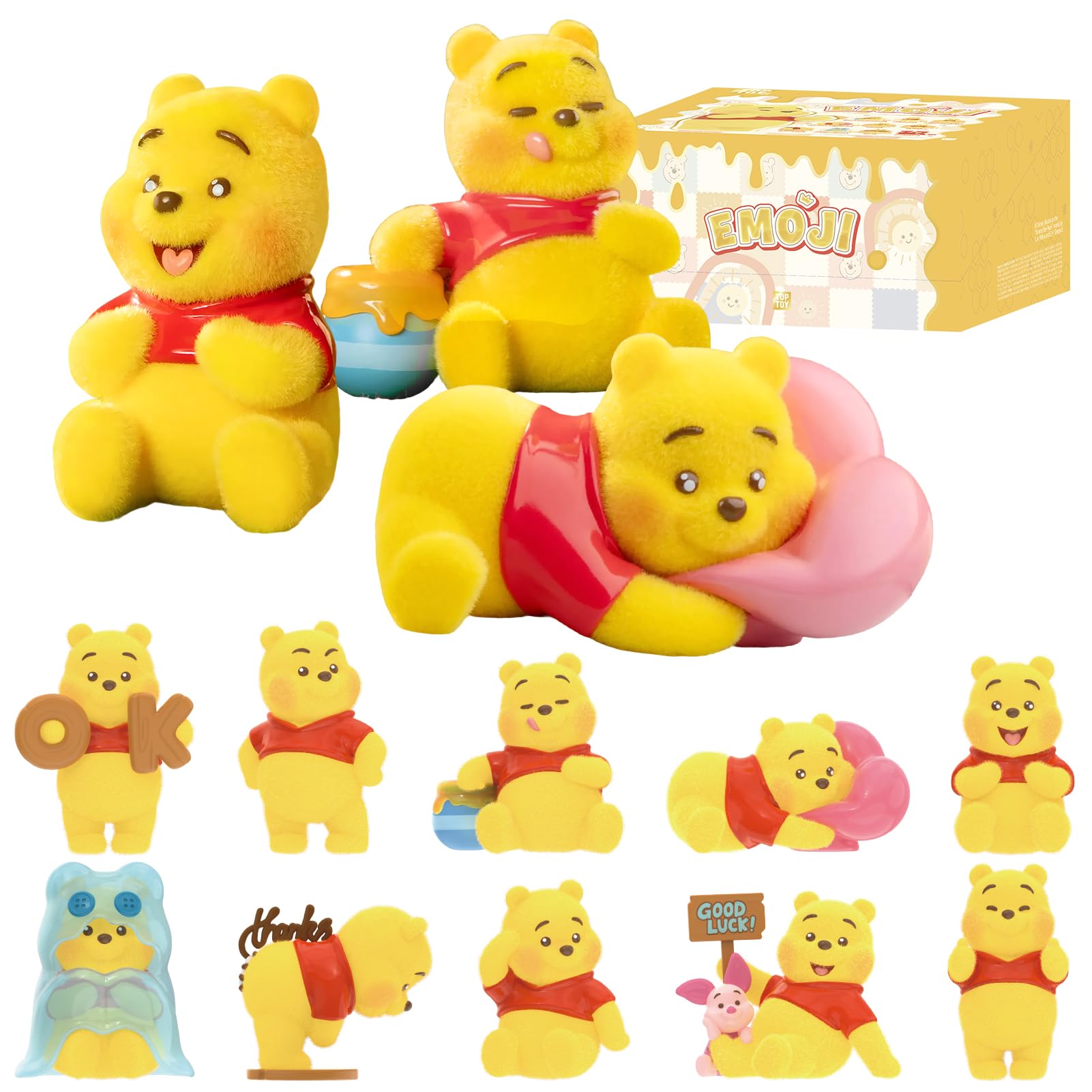 

TOP TOY Disney Винни-Пух Серия Эмоций [Набор из 9 шт.] Гачапон Сюрприз Фигурки Мягкий Винил ПВХ Премиум Игрушка Подарок на День Рождения Рождество