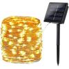 Solar Lichterkette Aussen, 22m 200 Led Auen Lichterkette Wasserdicht Kupferdraht Solarlichterkette 8 Modi Deko Fr Weihnachten Garten, Balkon, Terrass