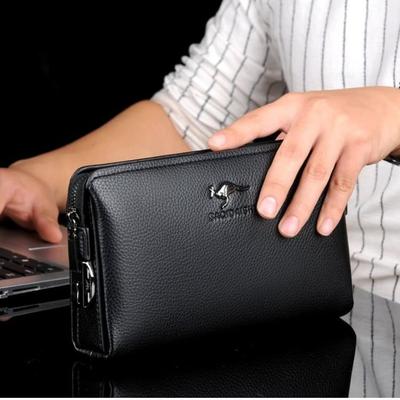 Men's Lychee Pattern Business Clutch Bag